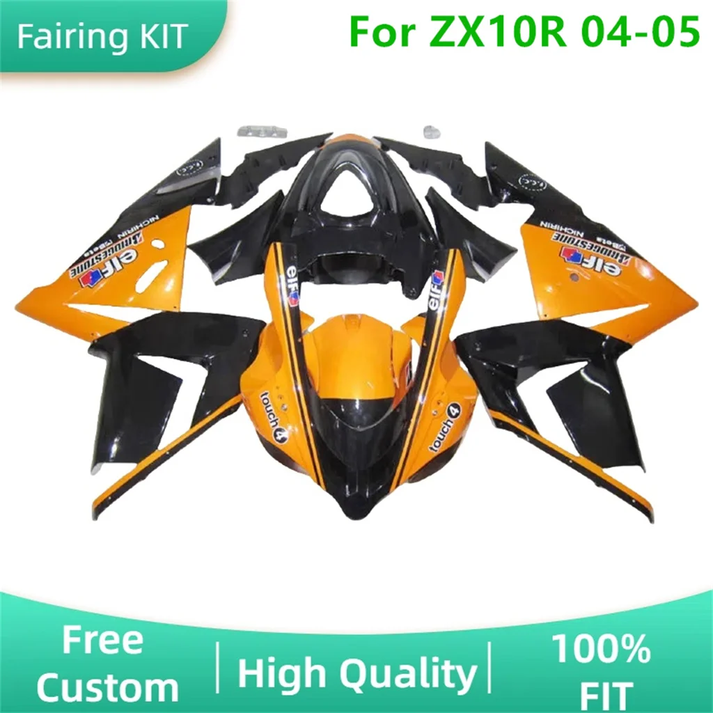 High Grade Motorcycle Body Repair Bodykit for Kawasaki ZX10R 04 05 ZX-10R ZX 10R 2004 2005 100% Fit Injection Fairings Customize