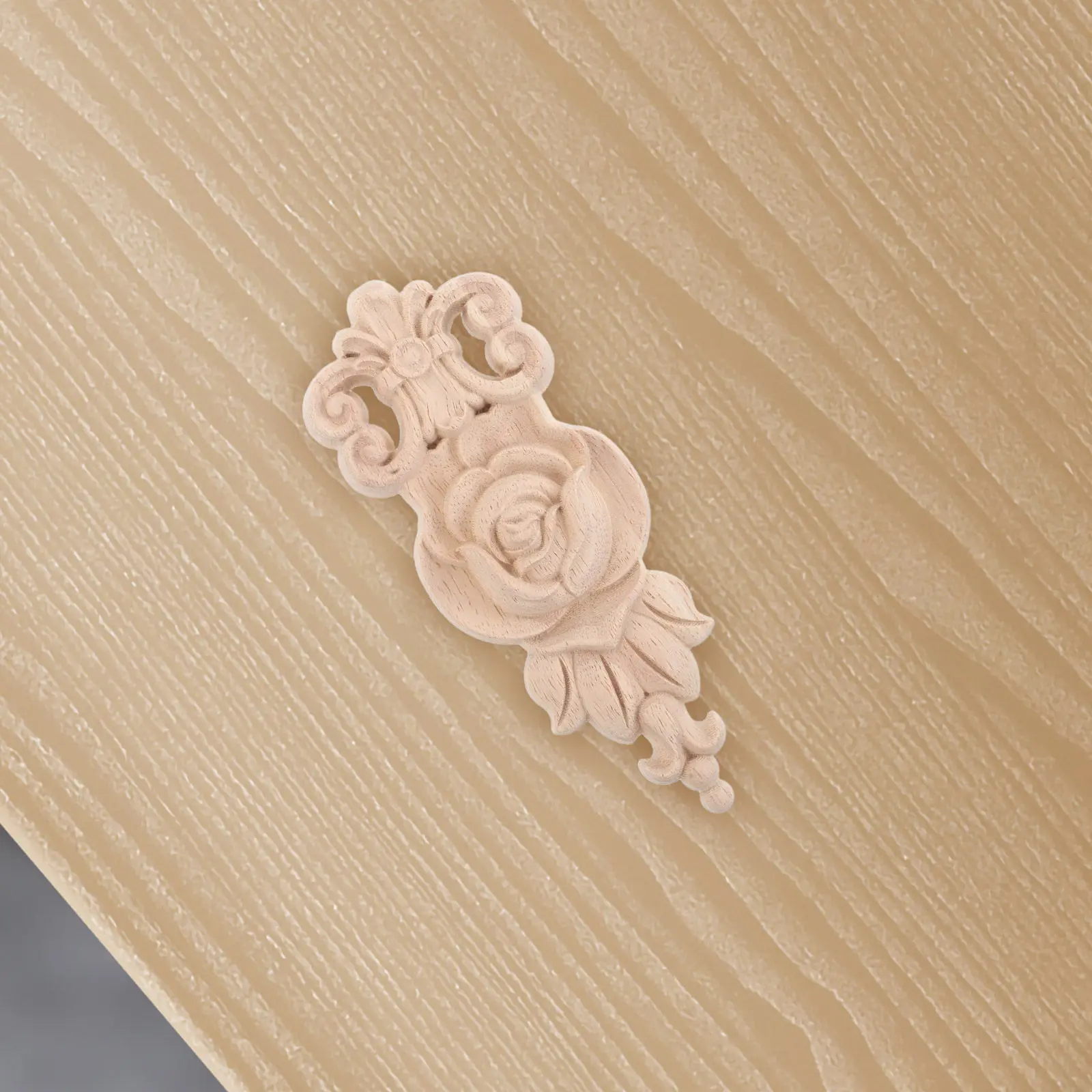 4pcs Solid Wood Carved Corner Appliques for Furniture Cabinets Beds Doors Windows European Style Decorative Onlays