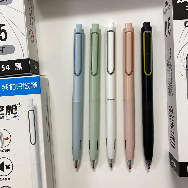 

5 set-0.5mm neutral pens, black replaceable ink pens, smooth writing, student stationery supplies, artistic cute pens