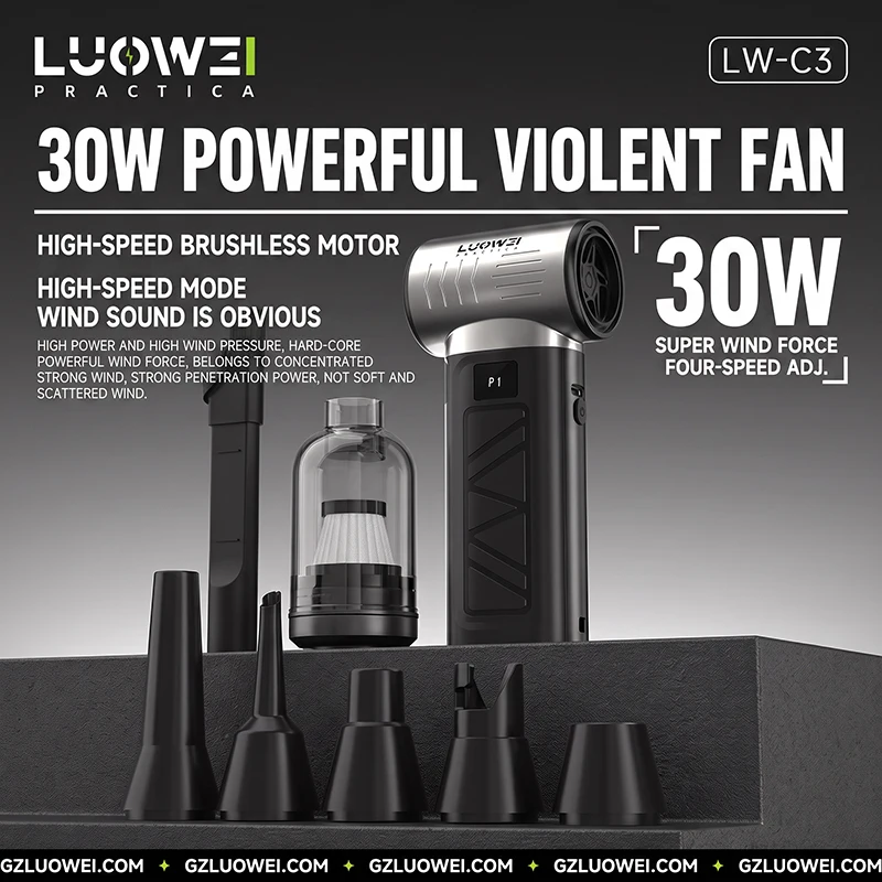 LUOWEI LW C3 30W Rechargeable Air Blower Portable Handheld Dust Remover For Smartphone Repair And Electronics Cleaning Tools