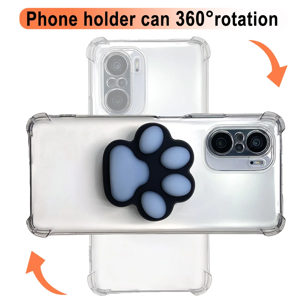 Simpatico supporto pieghevole per telefono tascabile con presa Tok Cat's Clawr Grip per IPhone 15 14 13 Pro Max Staffa di supporto per anello da dito