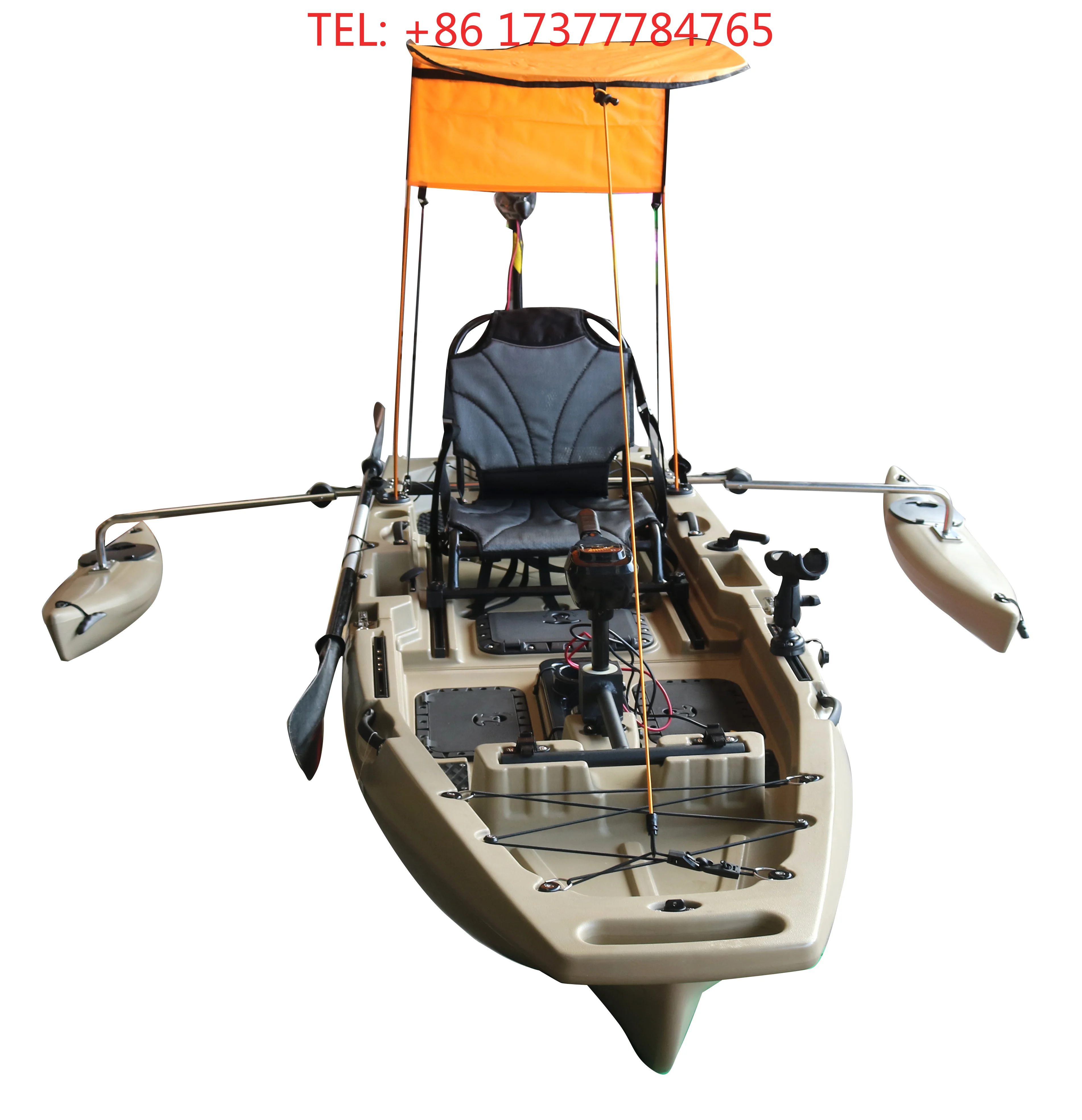 New Designed 2.96M 1 Person Modular Fishing Kayak With Pedals Detachable Foldable Kayak  Motor 12v