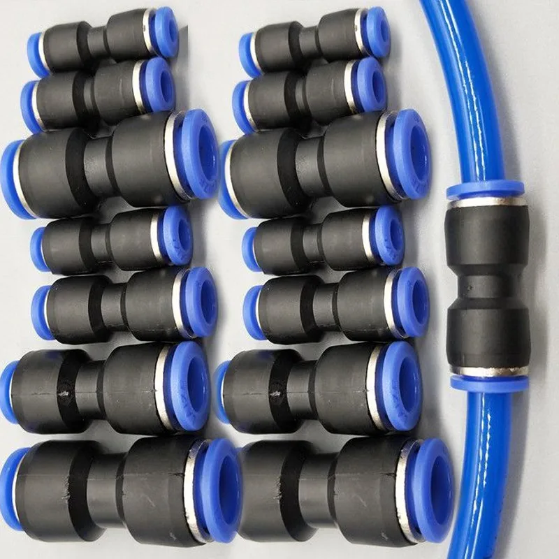 

5/20pcs Quick-connect Pneumatic Push Connectors Air Straight Pneumatic Fittings Plastic Fittings Water Push in Hose 4/12mm