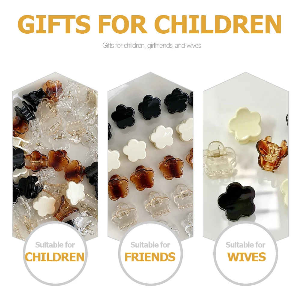 

15 шт., заколки для волос с цветами, маленькие заколки с когтями из АБС-пластика для женщин и девочек, декоративные аксессуары, мини-заколки для тонких волос, повседневная одежда