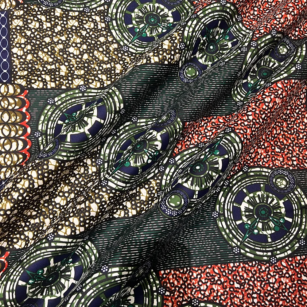 6 ярдов Анкара восковая ткань 2025 Высококачественная африканская ткань с восковым принтом Африканская гарантированная настоящая восковая ткань