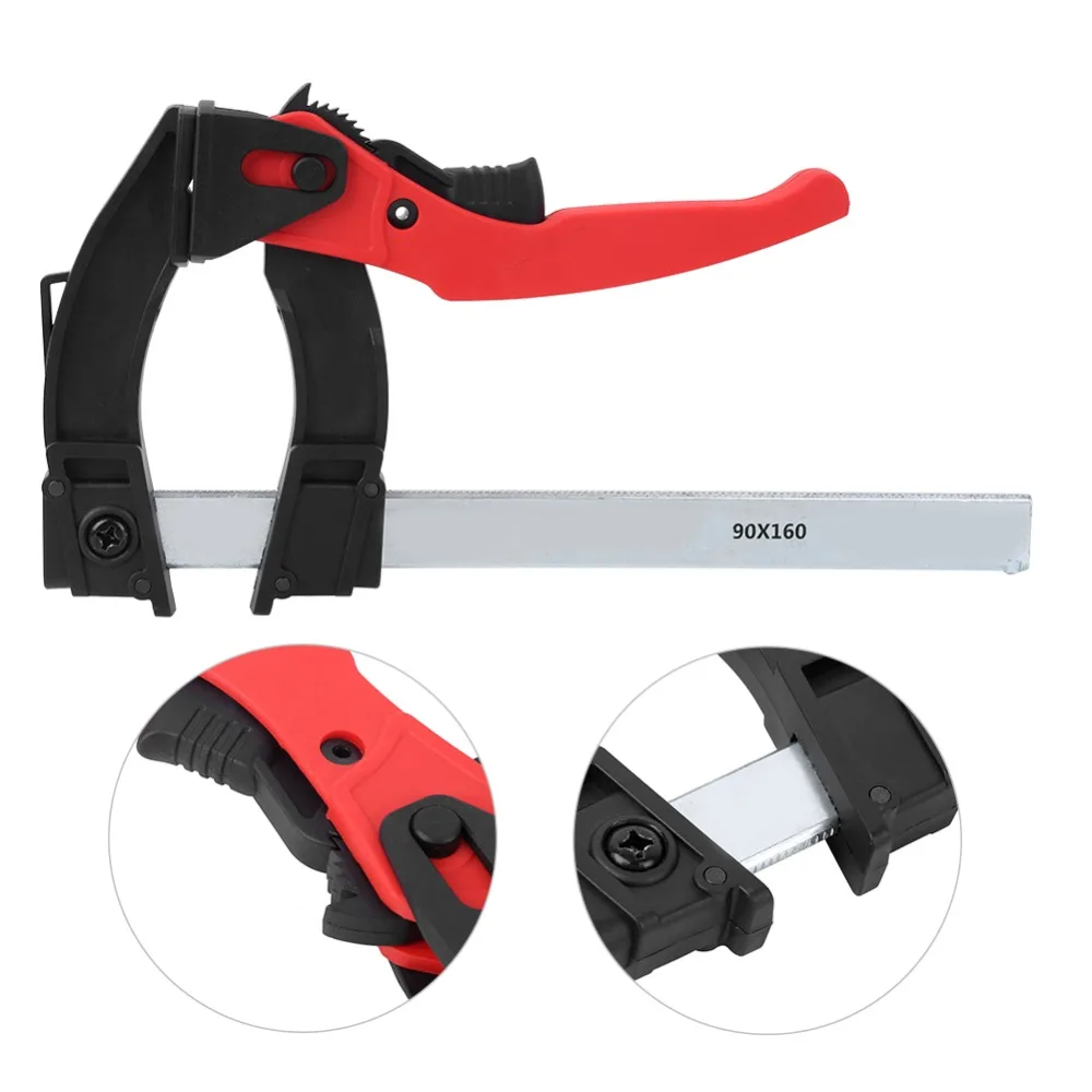 Durable Ratchet Mechanism F Clamp Adjustable One Handed Woodworking Clamp Bar Clamp Splicing