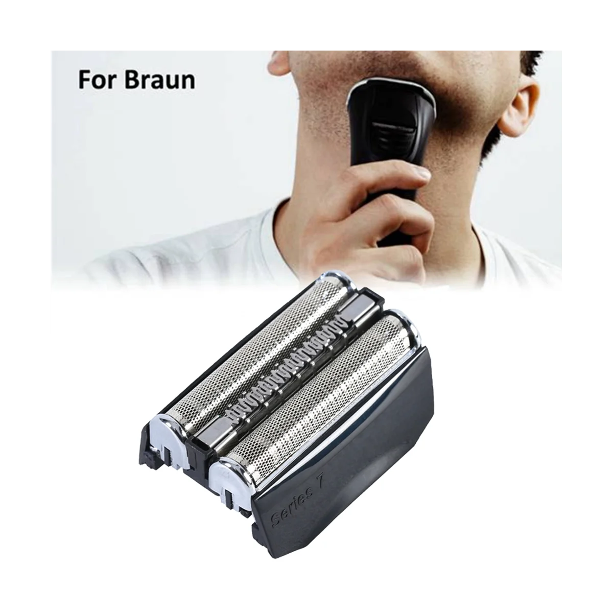 Replacement Shaver Head for Braun Series 7 70B Razor Foil & Cutter 720 720S-3 720S-4 720S-5 730 Electric Shaver Heads