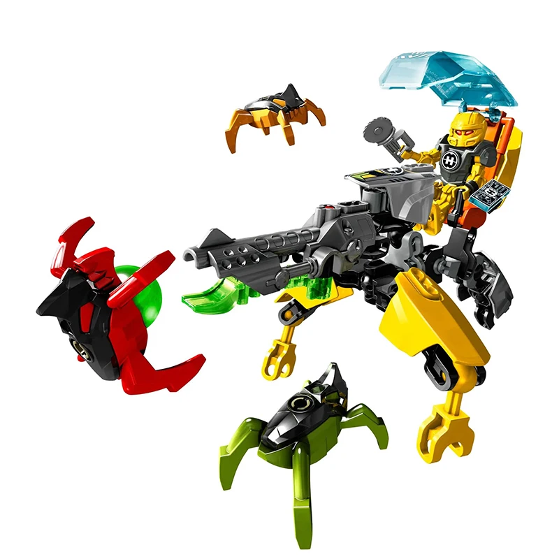 Hero Factory 5 Brain Attack Bausteine Bulk Star Warrior 2in1 Stormer Beast Roboter Mech Figuren Bausteine Spielzeug für Jungen Kinder Geschenk