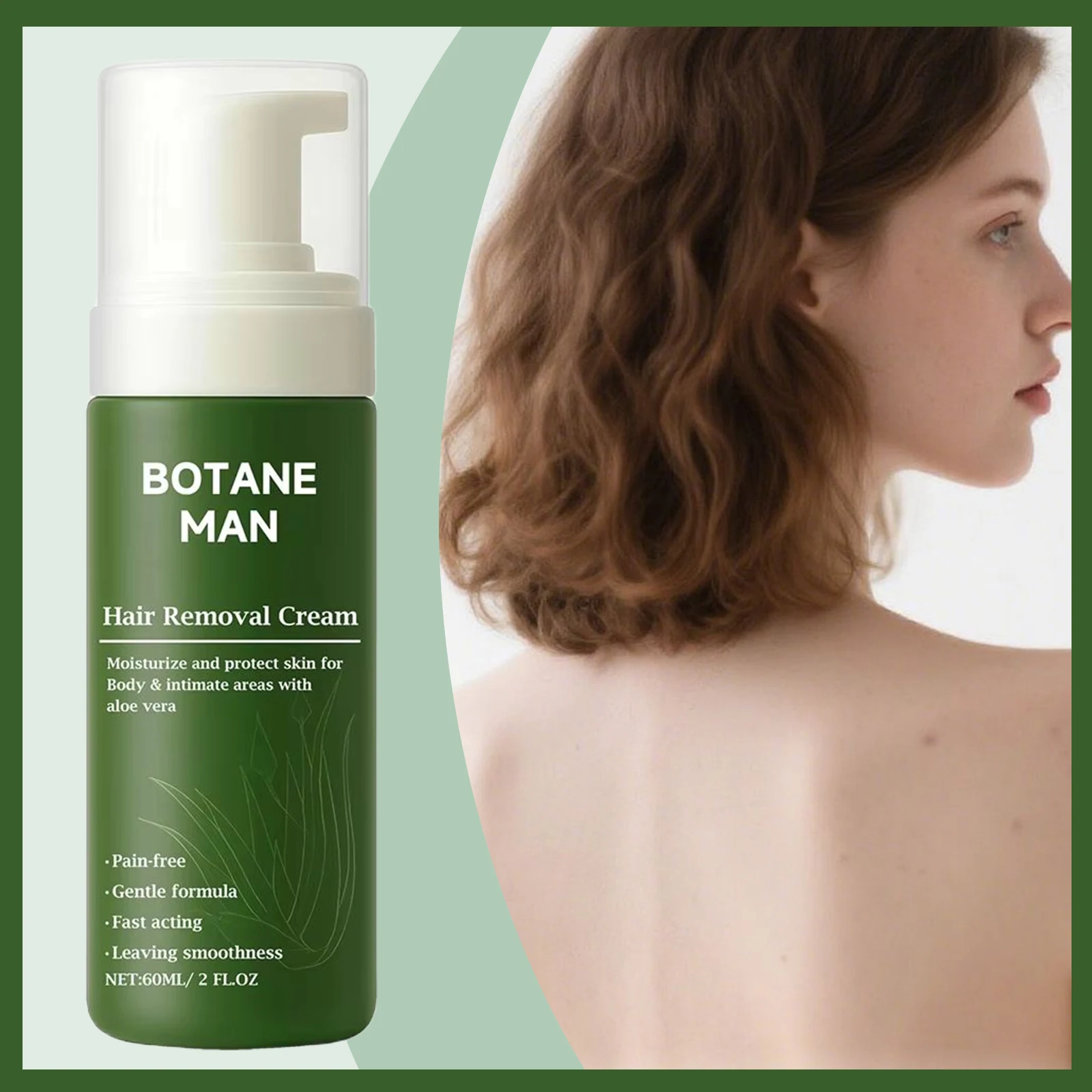 

Hair Removal Cream Epilator Mousse Health Painless Growth Inhibitor Armpit Chest Body Multiple Areas Fast No Bad Smell 60ml