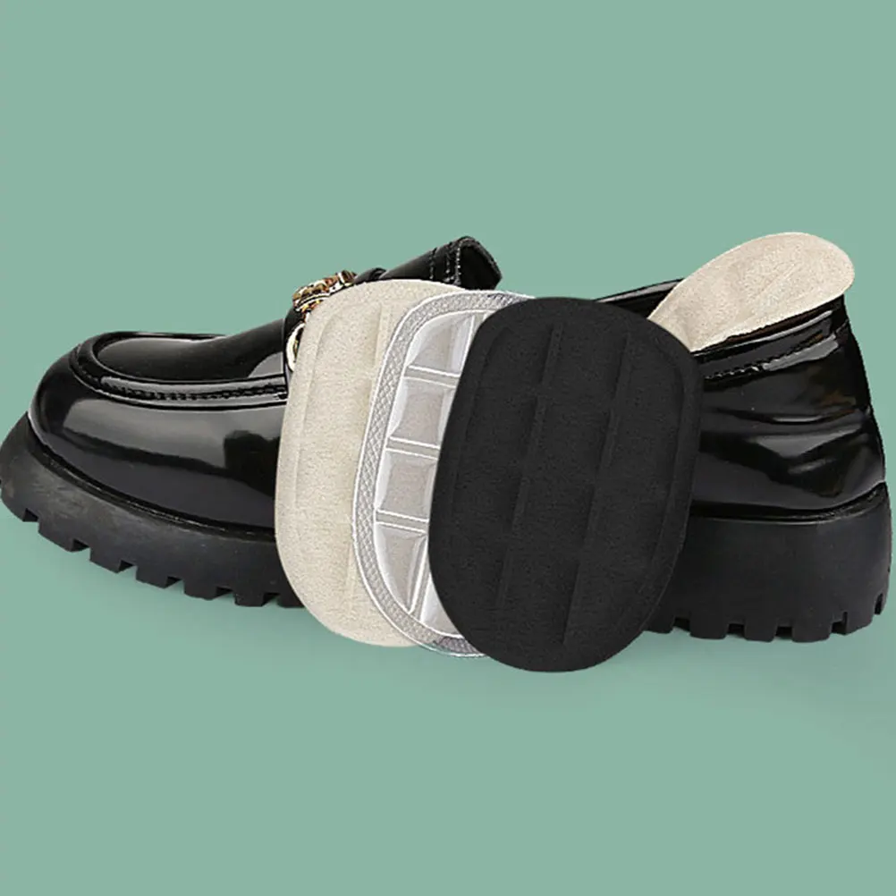 

3 Pairs Massage Insoles Soft Self adhesive Anti slip Shock absorbing Heel Pads Transparent Beige Black Each for High Heels Boots