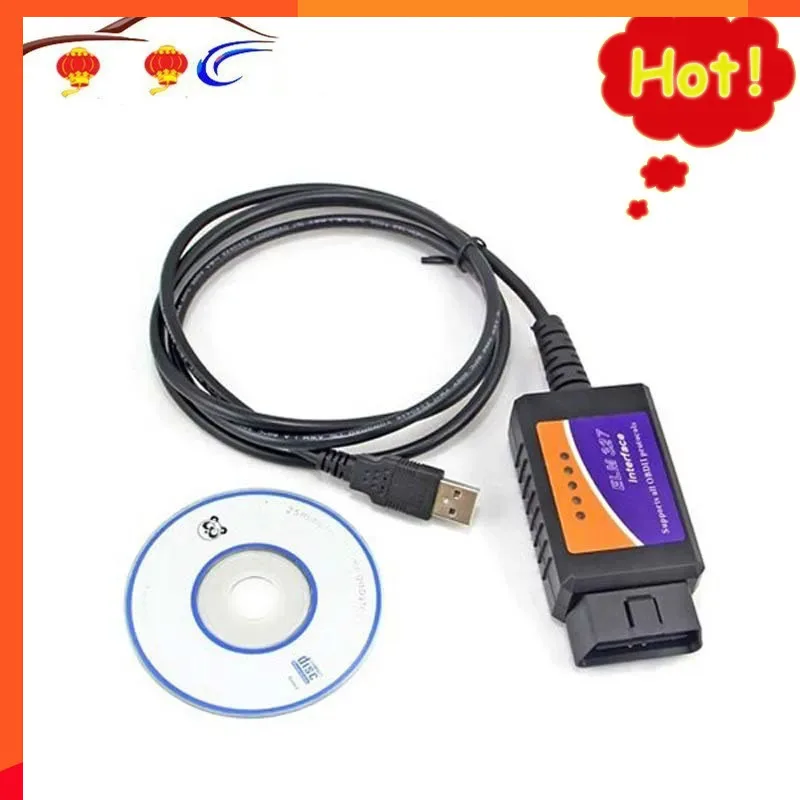 2024 Newest Elm327 USB Obd2 Diagnostic Scanner Elm 327 V 1.5 USB cables Scanner Support All OBDII Protocols elm-327 Scan Tool