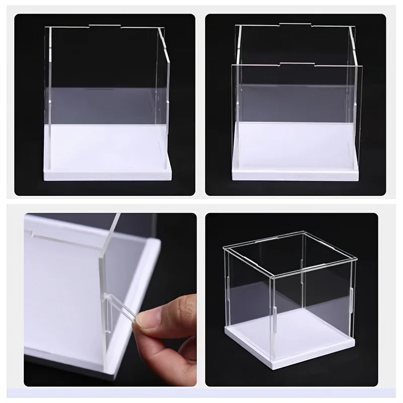 1 Stück Transparente Selbstmontierbare Acryl-Vitrine Staubdichte Aufbewahrungsvitrine, Geeignet für Automodelle/Spielzeug/Sammlerstücke – Detail 5