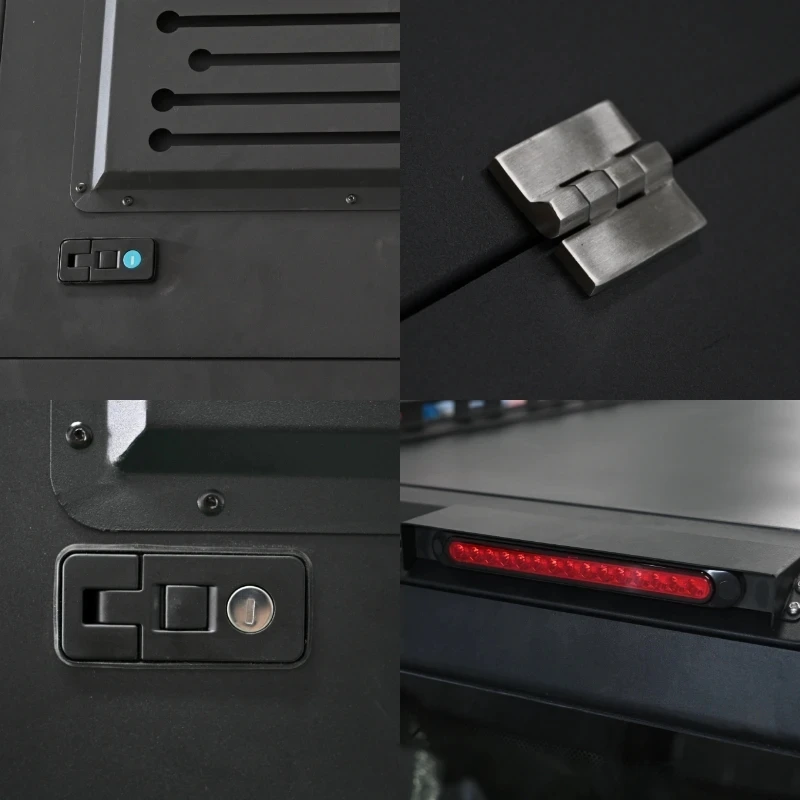 High Quality Auto Parts Locking Waterproof Aluminum Hard Pickup Truck Topper Modification Parts 3