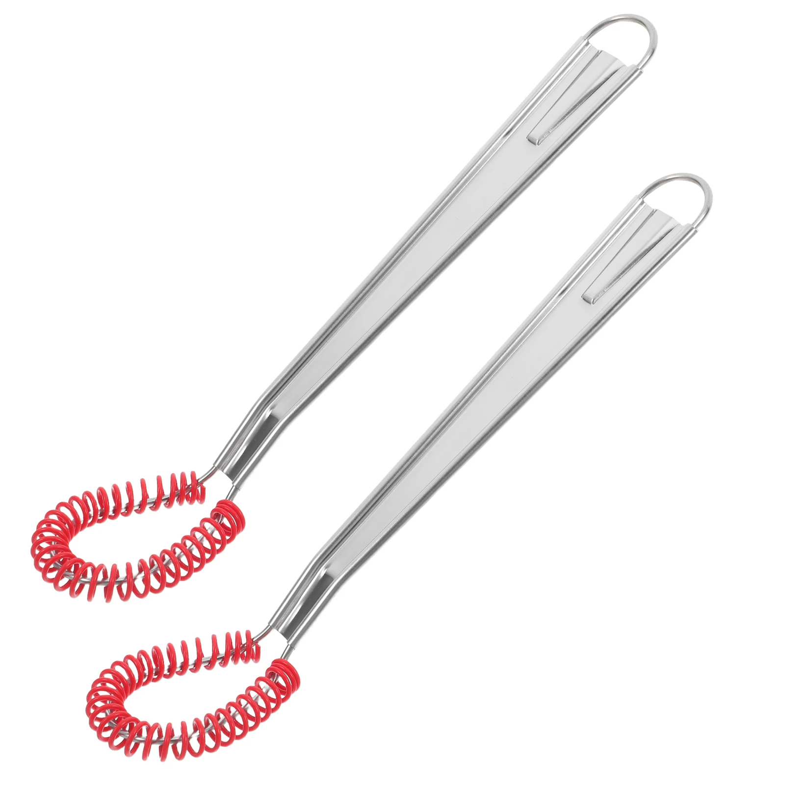 

2Pcs Kitchen Spiral Whisk Stainless Steel Manual Beater for Eggs Batters Dough Smooth Mixing Non-Scratch Silicone Head Essential