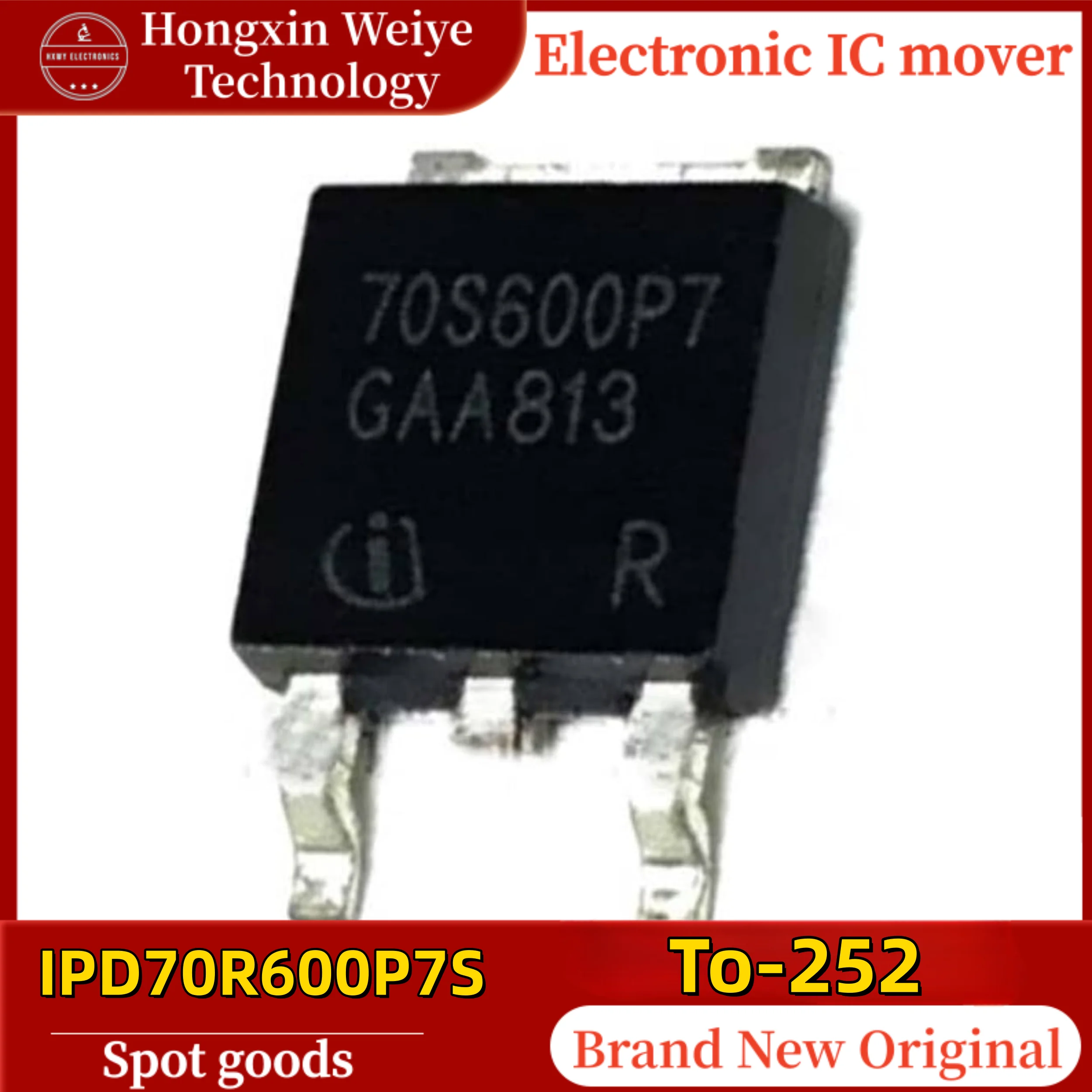 (30/50 Pieces) IPD70R600P7S Power MOSFET IC with Silkscreen Mark 70S600P7 TO-252-3 Original Fast Shipping
