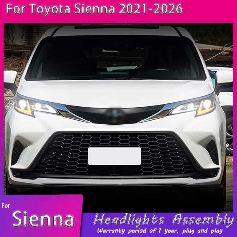 

Модернизированный блок фар для Toyota Sienna 2021-2026: высокояркие фары с сертификатами DOT и E