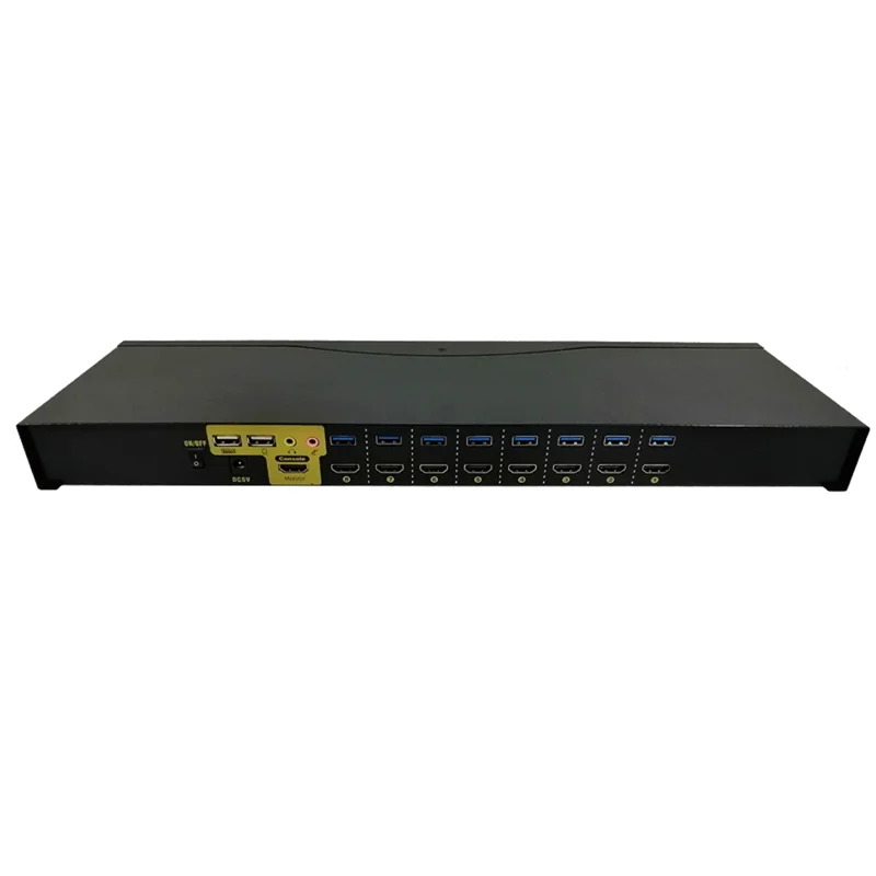 HUB-801 Rack Mountable Multi Monitor 8 In 1 Out 8 x 1 Video Switcher With Audio Auto Scan 4K 8 Port HDMI KVM Switch