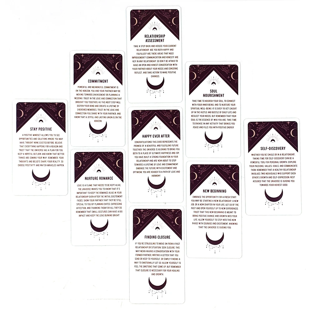 54 قطعة من بطاقات أوراكل العرافة أخبر الحب والعلاقة لعبة اللوحة لعبة الذكرى السنوية ألعاب الهالوين وعيد الميلاد #5