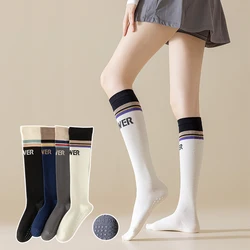 Sports Socks Women's Knee And Calf Socks Pure Cotton Running Fitness Yoga Medium Tube Pressure Pure Cotton Knee Length Stockings