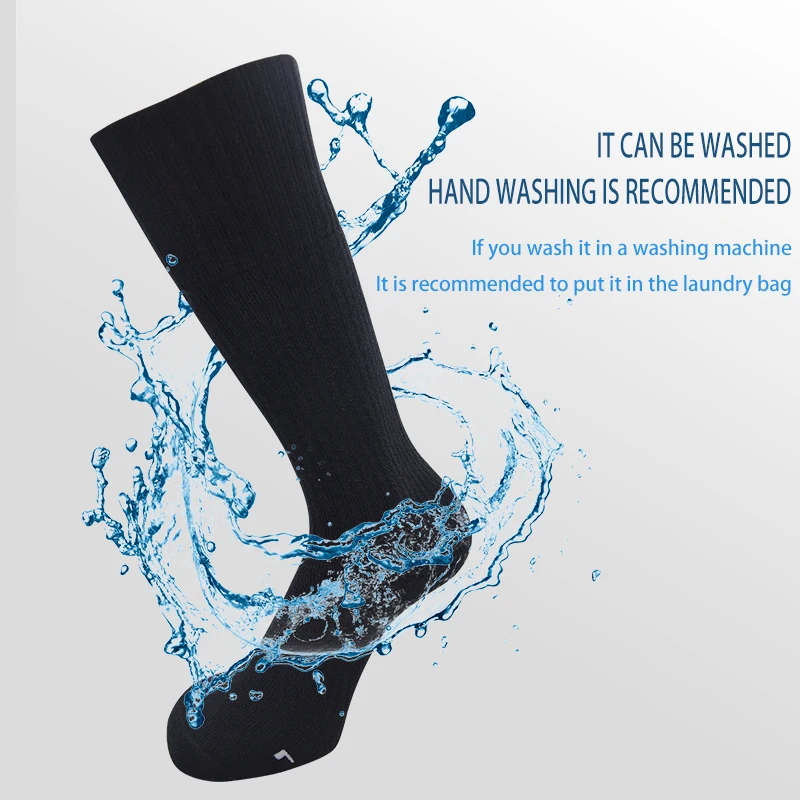 Spot electric socks long tube pure cotton outdoor warm USB charging heating can be washed by hand