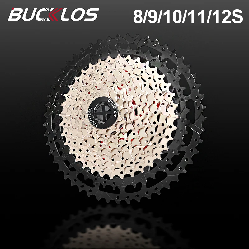 BUCKLOS Bicycle Flywheel 8/9/10/11/12 Speed Bike Cassette 36T/40T/42T/46T/50T/52T MTB Road Bike Freewheel for SHIMANO HG K7 Part