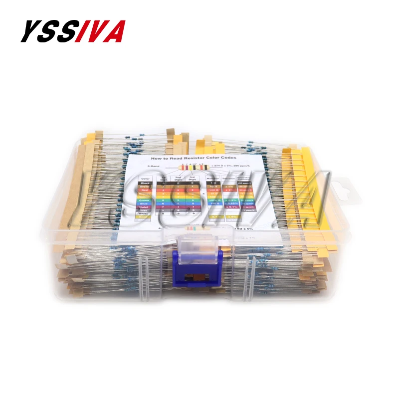 1/4W 1/8W 1/2W 1W 2W 1% Metal Film Resistor Kit 130 Values 0.25W 0.5W Resistance Assortment Assorted Set