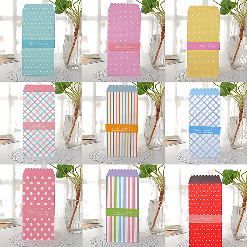 5-Pack Mixed Candy Color Envelopes Saving Cash Budget Envelopes Packaging Gift Craft Envelopes DIY Money Organizer Home Office