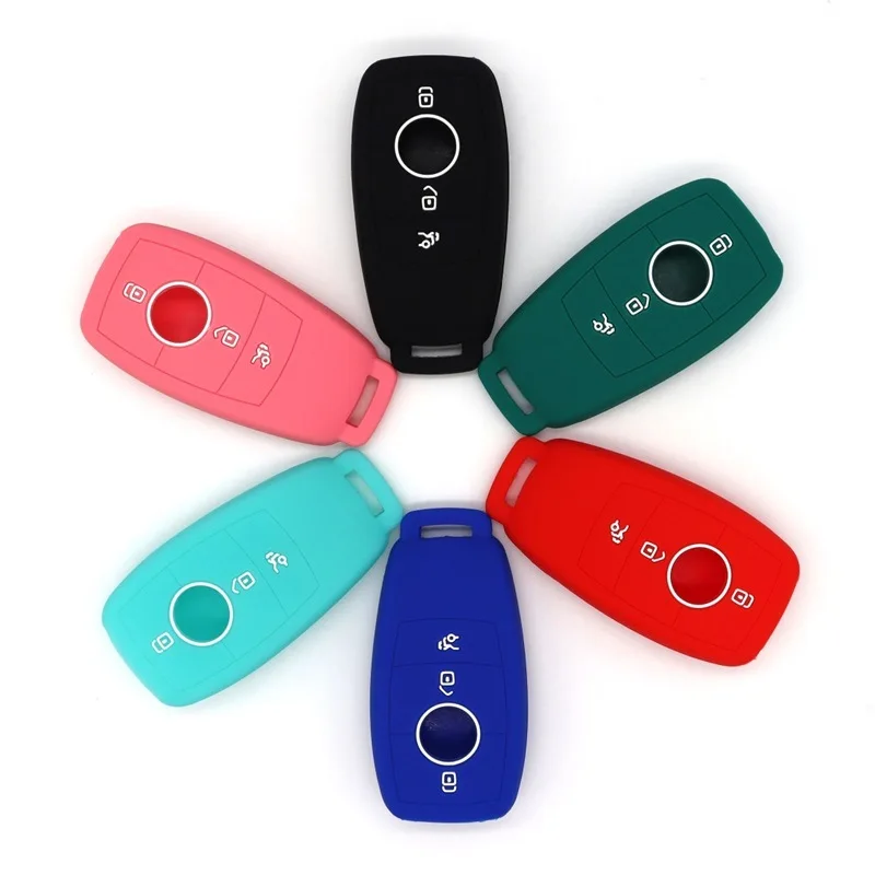 

Silicone key cover, suitable for Mercedes-Benz CE-Class 200l GLA GLB LC00260 GLE multi-color key bag, shockproof key cover