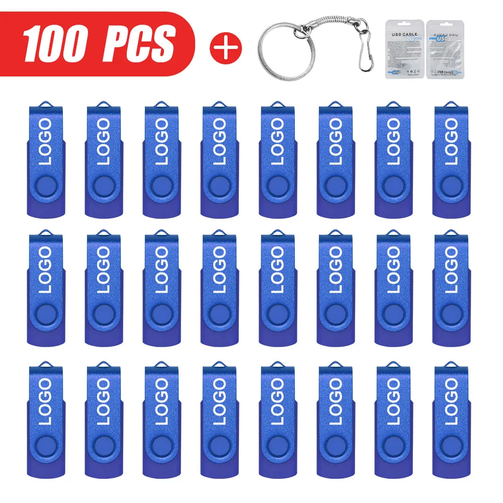 100PCS USB 2.0 Pendrive 128GB 64GB 32GB 16GB 8GB USB Flash Drive 4GB 2GB Free Laser Logo 2.0 USB Flash Drive Stick Best Gift