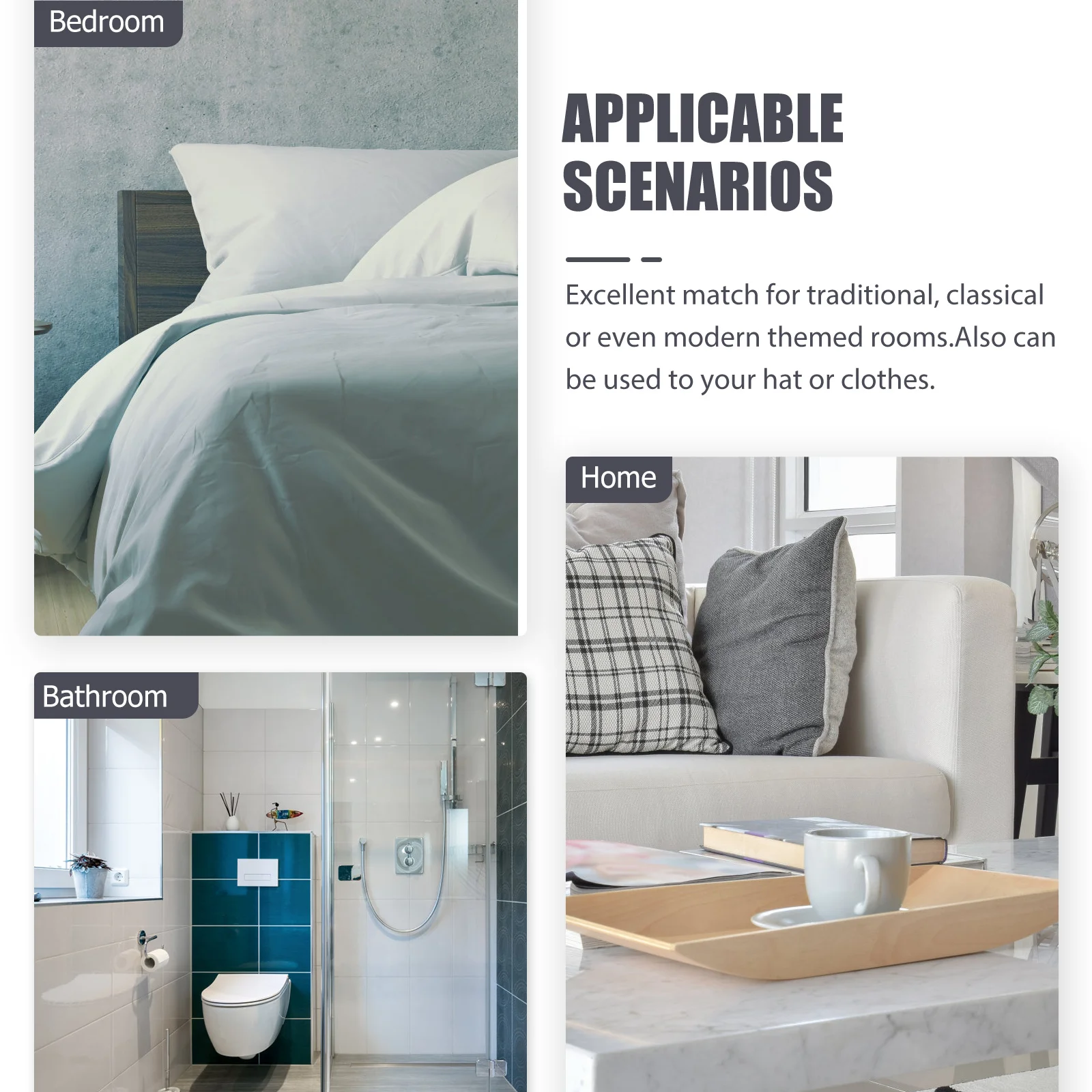 

Classic Golden Curtain Holdbacks Tieback Hooks 85x4cm Zinc Alloy Elegance Vintage Design Easy to Install Remove