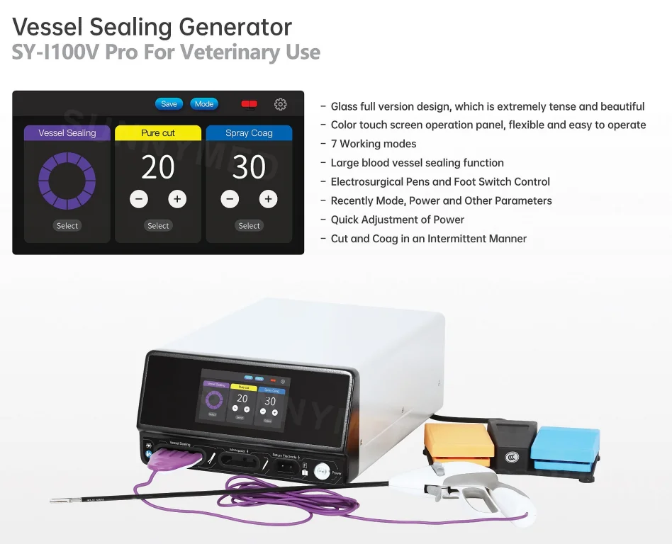 SY-I100V PRO الجراحة البيطرية البيطرية عملية جراحية على الحد الأدنى تستخدم نظام الرباط الكهربائي جودة عالية
