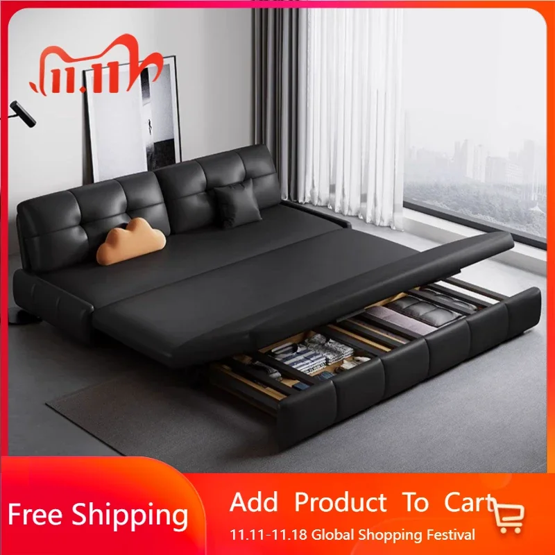 

Black Modern Living Room Sofas Fancy Nordic Designer Reclining Sofa Lounge Luxury Divano Letto Apartment Furniture