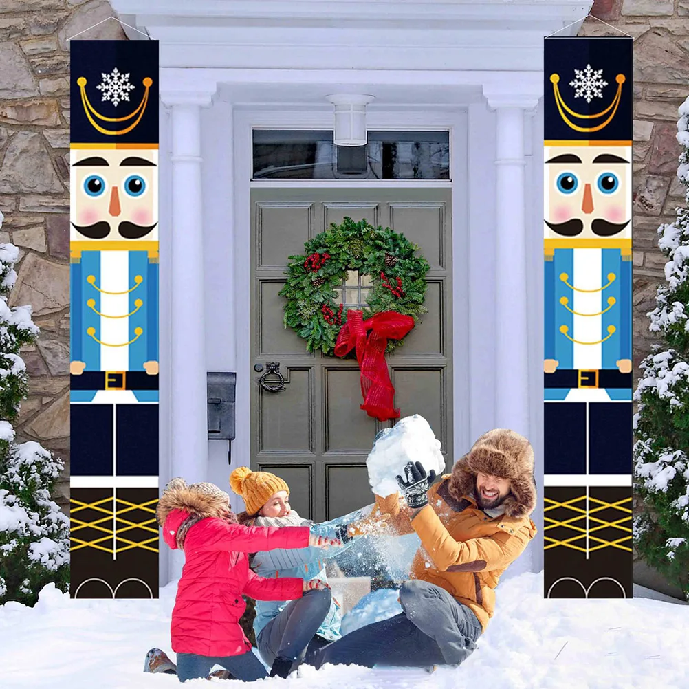 

Christmas Decoration Couplet Holiday Banner Nutcracker Soldier Door Merry Outdoor Sign Ornaments Decorations