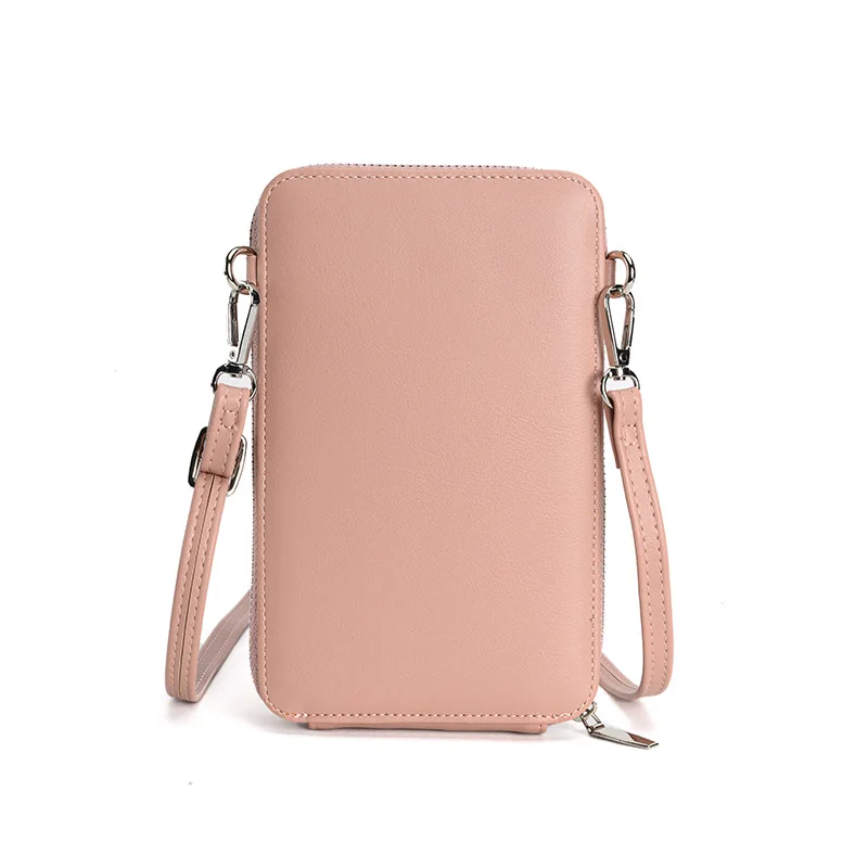 Bolso de teléfono para mujer, Cartera de hombro cruzada, bolsos de mensajero pequeños de cuero PU, tarjetero para mujer