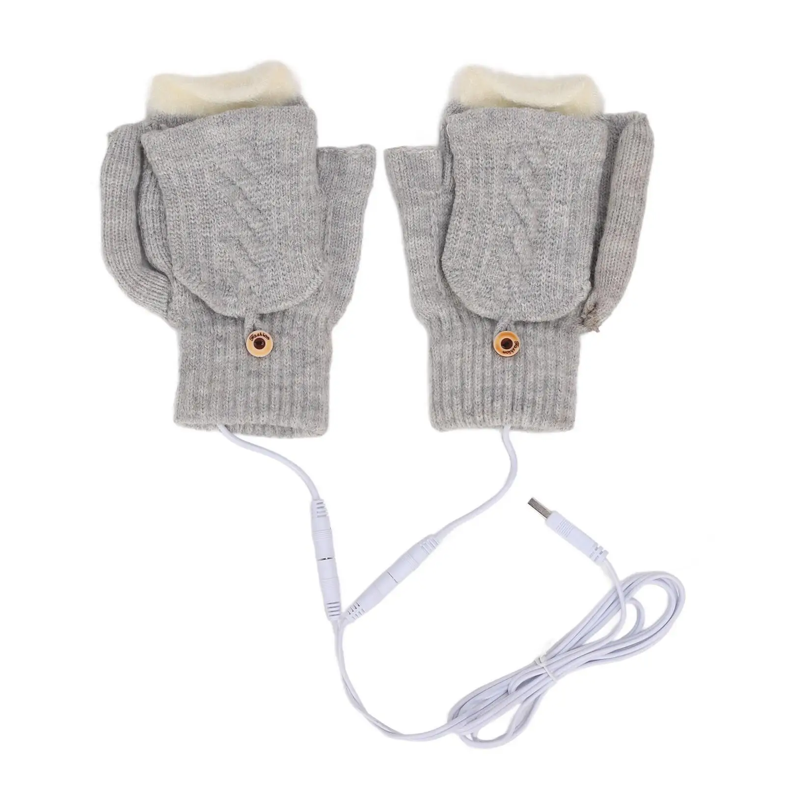 

USB Heated Gloves Full Finger and Half Finger Cotton Warm Gaming Riding for winter Accessories