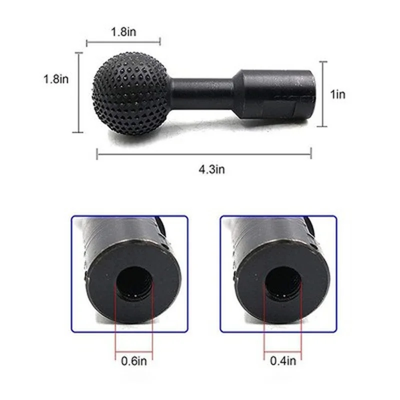 Husillos esféricos con forma de Gouge de bola, accesorio de tallado de potencia de madera para amoladora angular, herramienta de tallado de ranura de madera