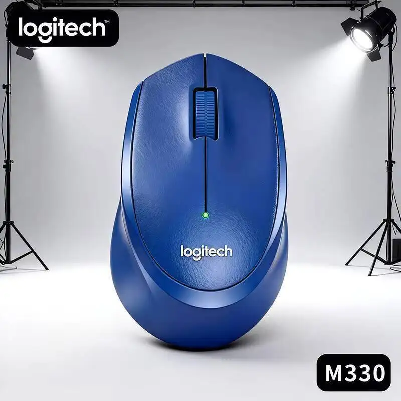 

Беспроводная мышь Logitech M330 с бесшумными кликами, USB-приемник 2,4 ГГц, длительное время автономной работы, оптический датчик для офиса и дома