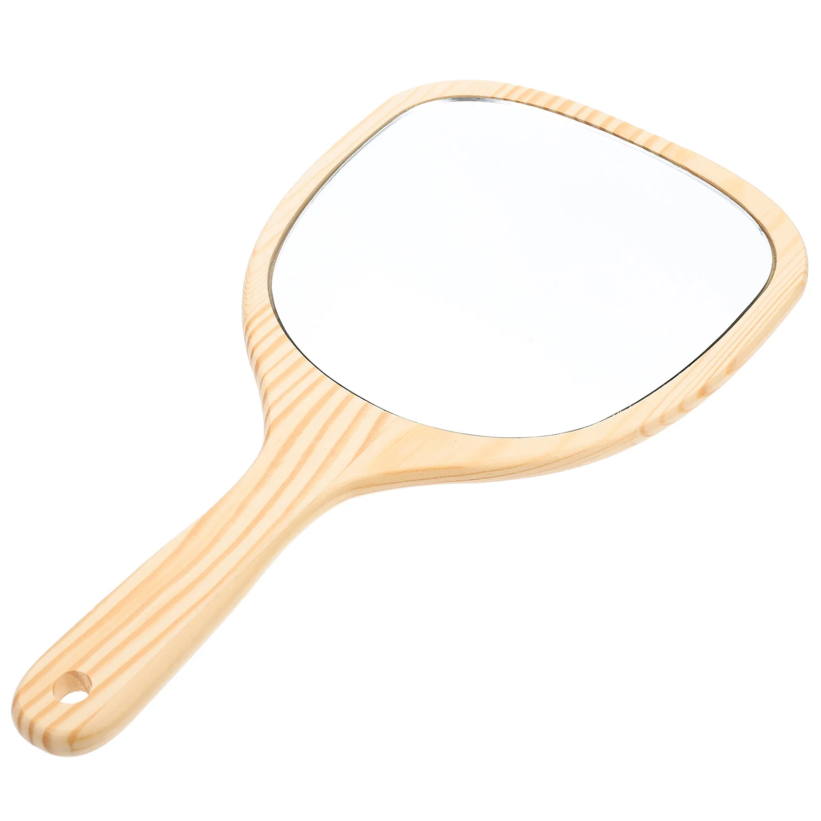 

Handheld Wooden Mirror for Makeup Travel Mirror Women Portable Compact with Ergonomic Design Tool