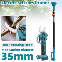 35mm Brushless High Electric Pruner Handheld Orchard Shrub Pruning Branch Cutter 2.8m Telescopic For 18V Battery