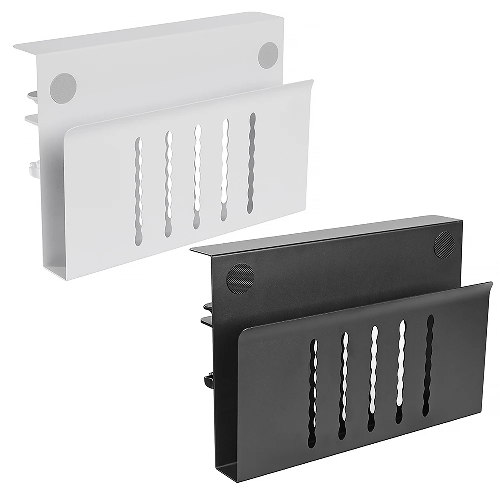 Desk Side Storage Organizer No Drill Under Desk Laptop Holder Clamp on Desk Shelf for Office Home
