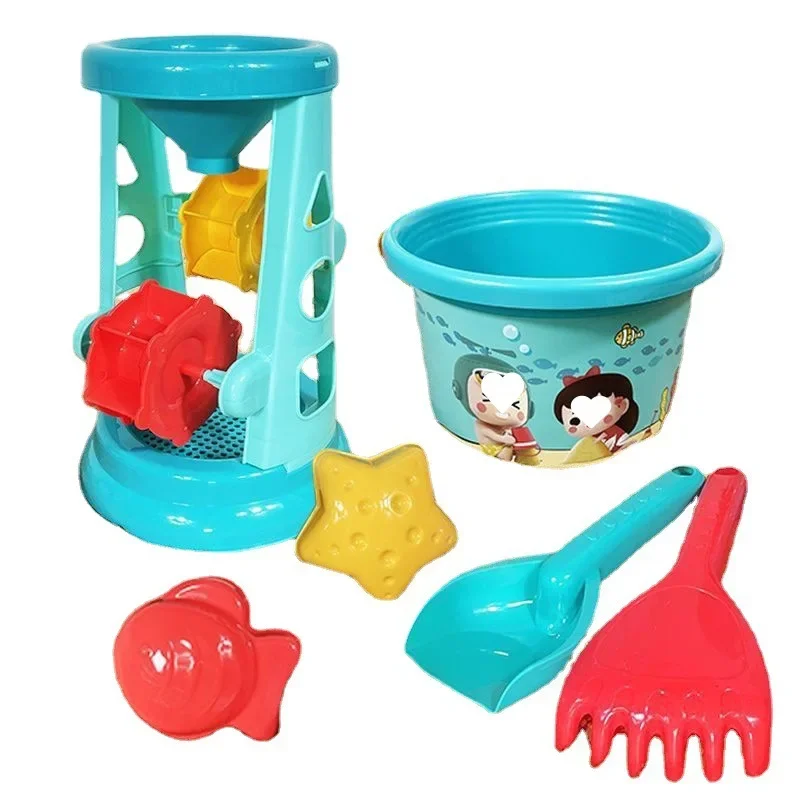 Juego de juguetes de playa para niños, balde de plástico para excavación de arena, botella de riego, palas, juego de agua, herramientas, 23 piezas