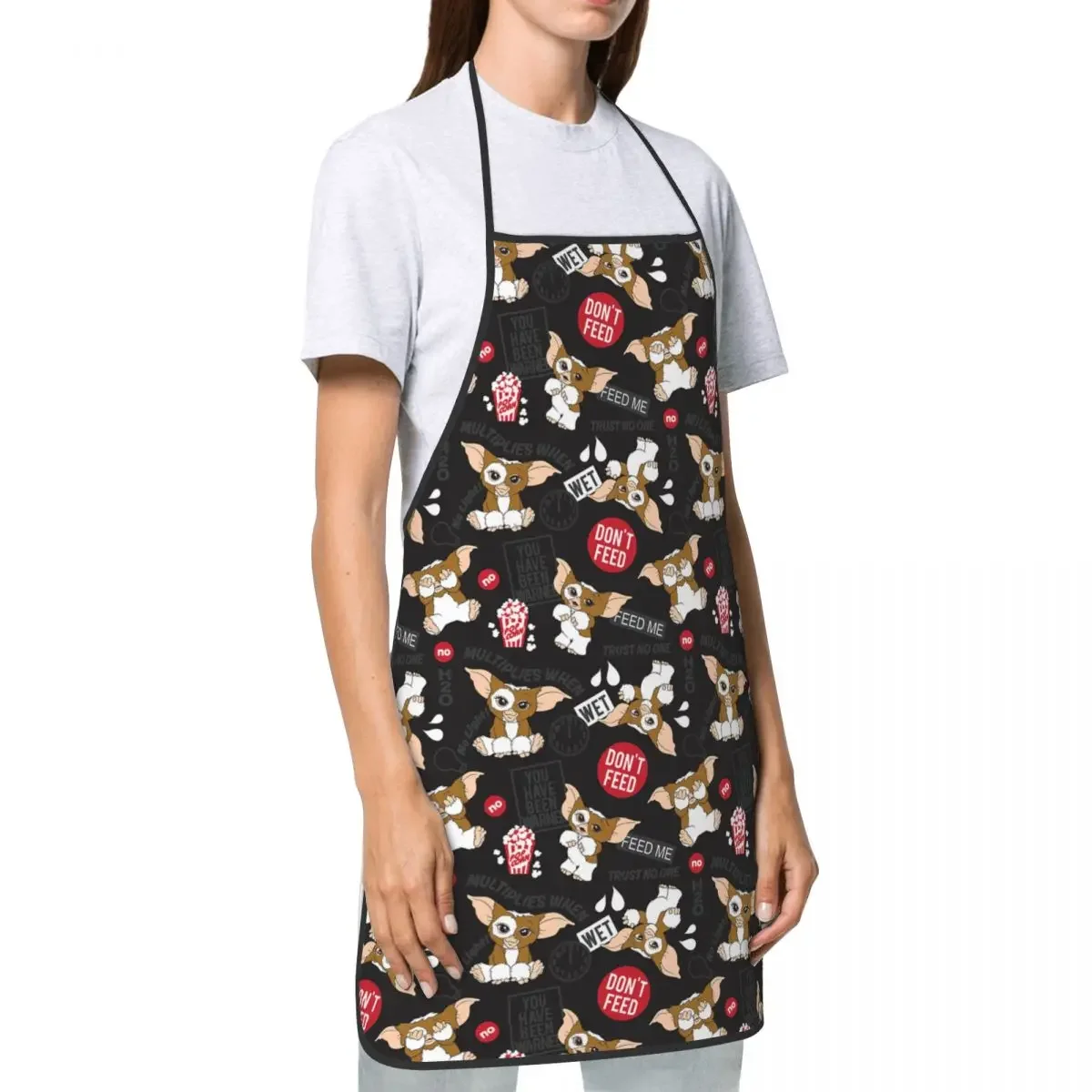 Unisex Halloween Gremlins Gizmo Apron Kitchen Chef Cooking Baking Bib Men Women Monster Mogwai Tablier Cuisine for Painting