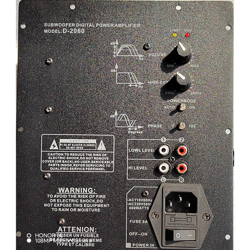 Amplificador Digital de Alta Potencia de 200W 300W, Placa Amplificadora para Subwoofer, Subwoofer Activo para Cine en Casa