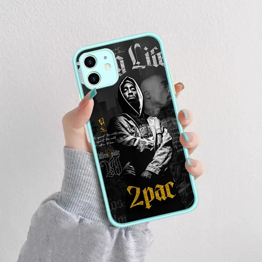 2pac Tupac Amaru Shakur Makaveli Phone Case For iPhone 14 X XR XS 7 8 Plus 11 12 13 pro MAX 13mini Matte Shockproof Case