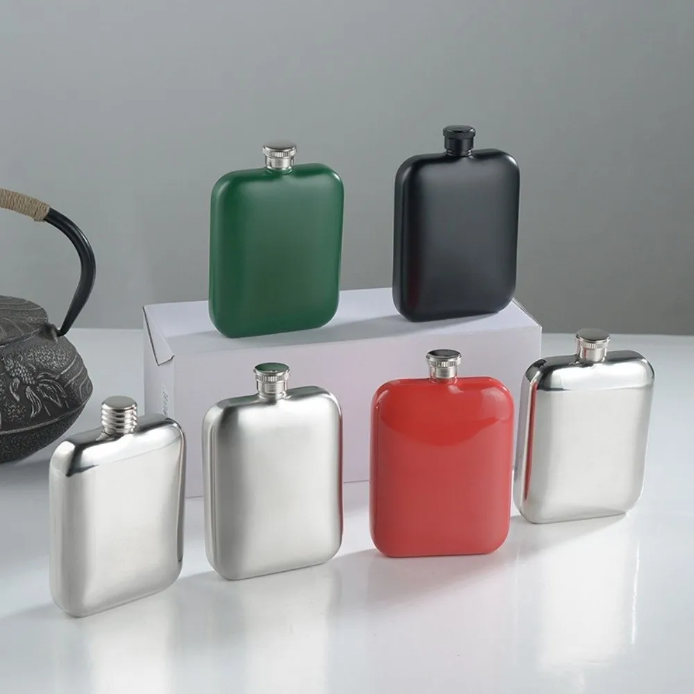 

New 6oz Hip Flask Leakproof Stainless Steel Liquor Flask Mini Portable Wine Pot Outdoor