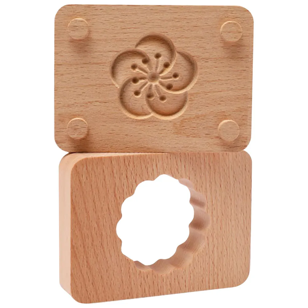 1Set Hand Press Mooncake Mold Non-Stick Easy Release Auspicious Design Baking Tool for DIY Moon Cakes Green Bean Cake Pastry