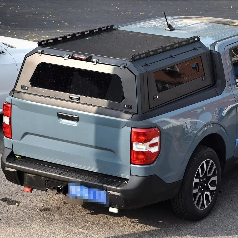 

Чехол для кровати ForBest Steel Tonneau Truck для Ford Maverick 2022-2025, высокая дверь, раздвижные окна, навес, корпус кемпера