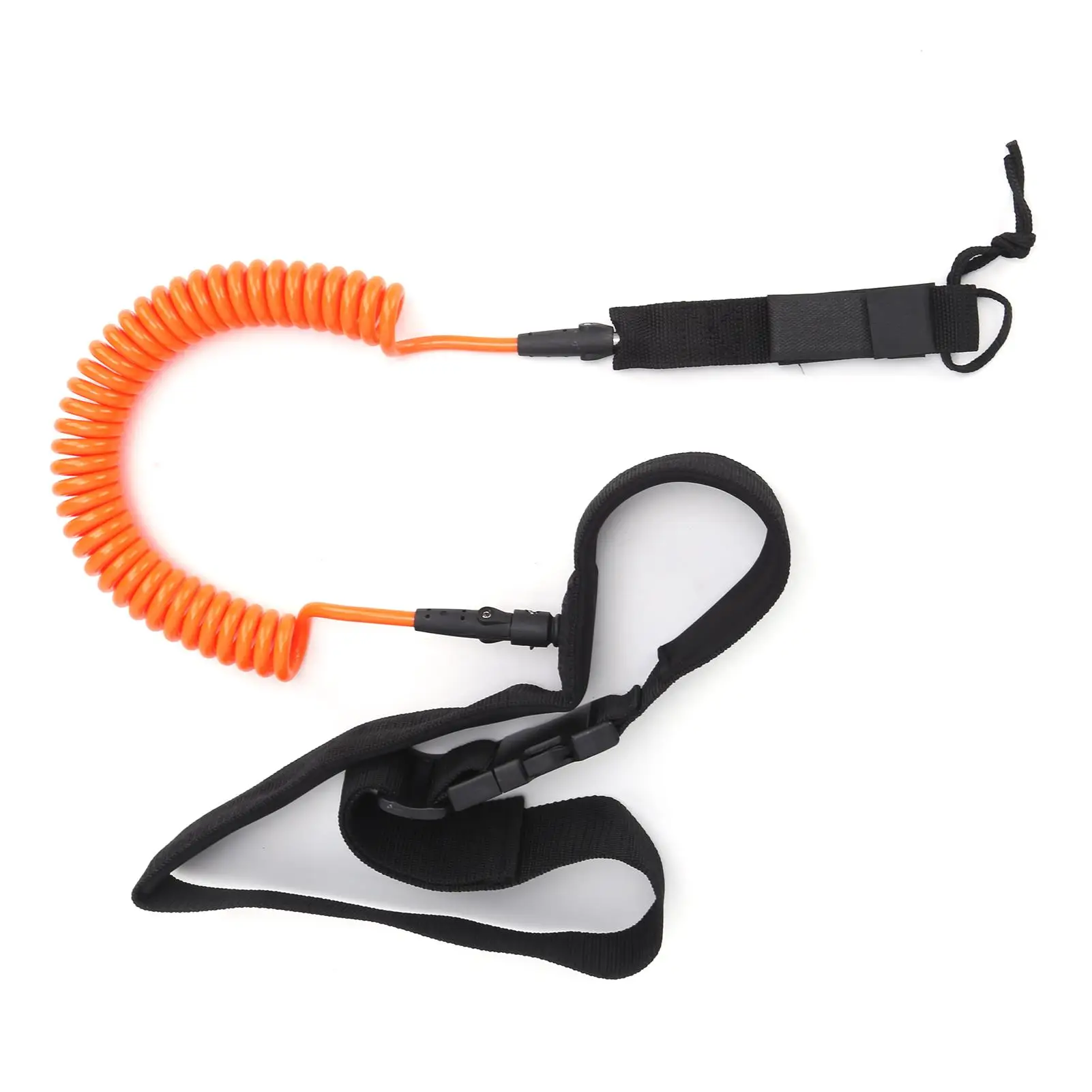 Высокоэластичный поводок для доски для серфинга, гелициальная удобная безопасная тяговая веревка оранжевого цвета для снаряжения для серфинга