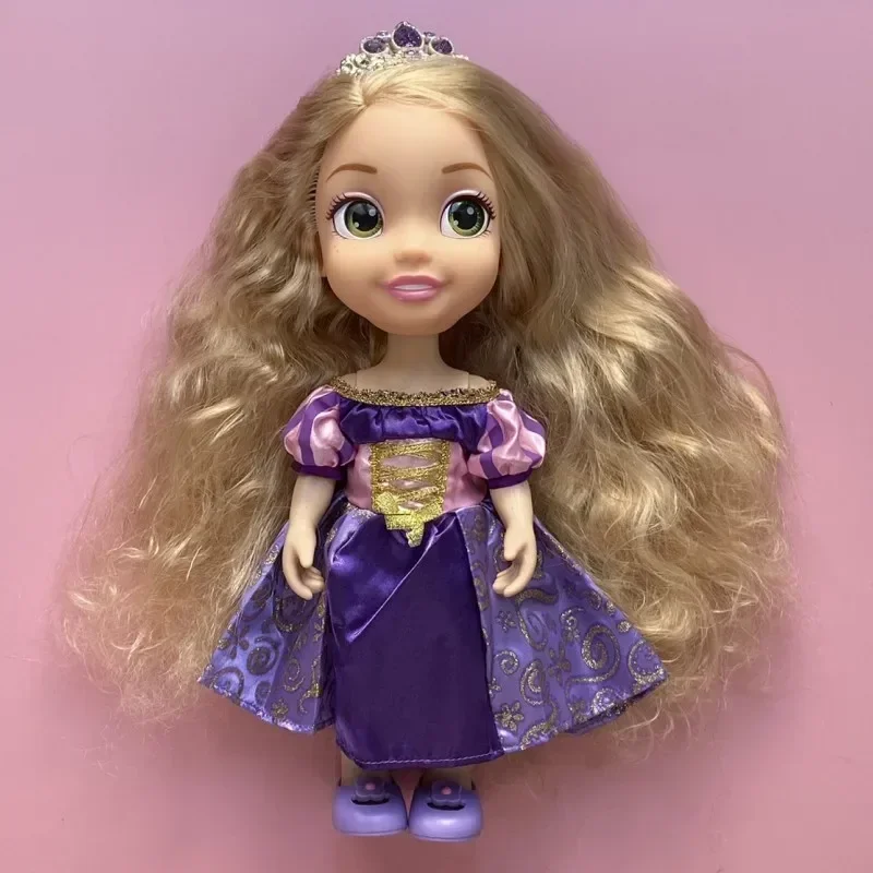 30cm Disney Elsa Anna Doll Mermaid Rapunzel Bell Princess Doll Genuine Voice Princess Merida Princess Pretend Play For Girl Gift