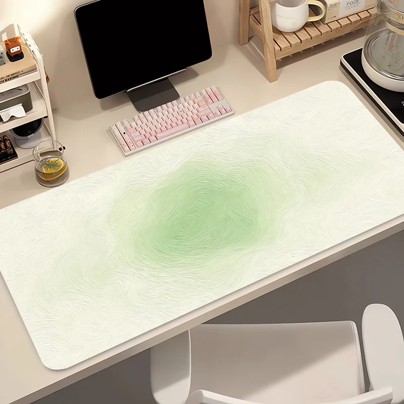 Large Mouse Pad Notebook Gamer Keyboard Mousepad Light Green Gradient Computer Desk Mat Minimalist Gaming MouseMat For CS GO LOL